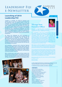 Leadership FIJI Issue 1