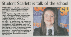 Student Scarlett is talk of the school