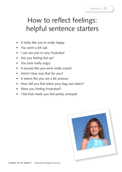 How to reflect feelings: helpful sentence starters