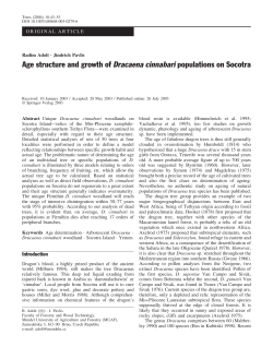 Age structure and growth of Dracaena cinnabari populations on
