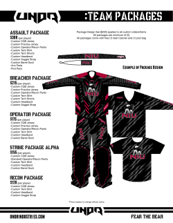 :TEAM PACKAGES - UNDR Industries