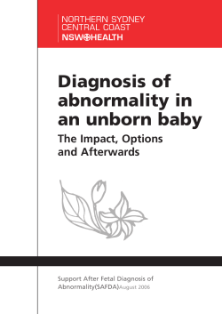Diagnosis of abnormality in an unborn baby