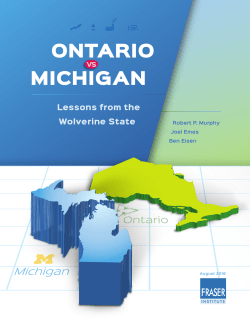 Ontario vs. Michigan: Policy Lessons from the Wolverine State