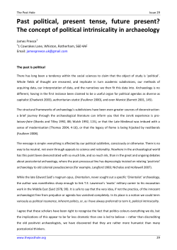 Past political, present tense, future present?