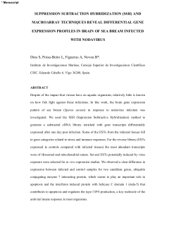 suppression subtraction hybridization (ssh) and macroarray