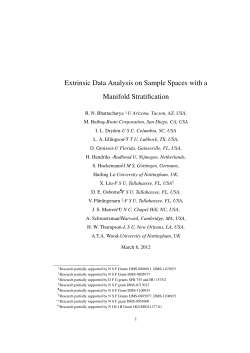 Extrinsic Data Analysis on Sample Spaces with a Manifold