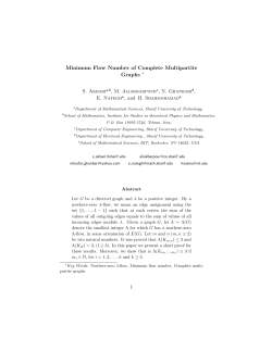 Minimum Flow Number of Complete Multipartite Graphs - Math
