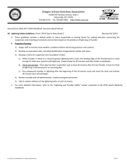 Lightning Safety Guidelines