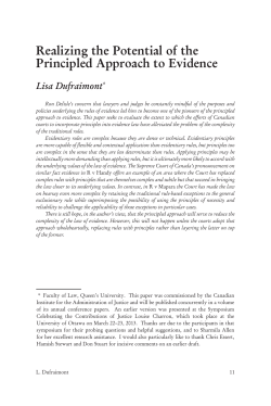 Realizing the Potential of the Principled