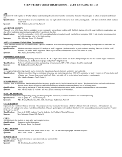 club catalog - Strawberry Crest High School