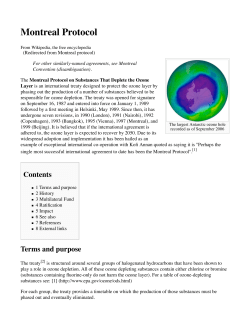 Montreal Protocol - Wikipedia, the free encyclopedia