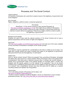 Philosophy activity 2 Rousseau and the Social Contract