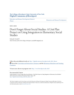 Don`t Forget About Social Studies