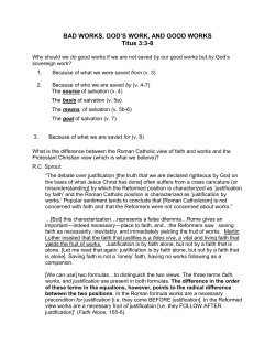 BAD WORKS, GOD`S WORK, AND GOOD WORKS Titus 3:3-8