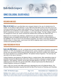 Ionic Colloidal Silver Heals