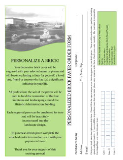 personalize a brick! p er sonalized br ick pa ver or d er form