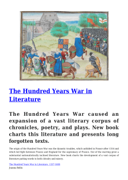 The Hundred Years War in Literature