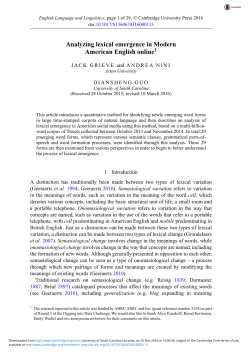 Analyzing lexical emergence in Modern American English online