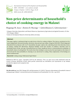 Non-price determinants of household`s choice of cooking energy in