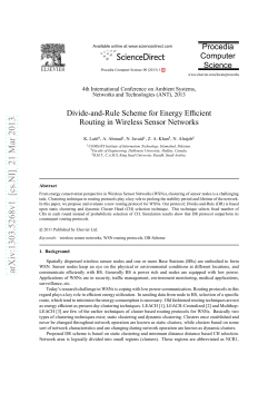 Divide-and-Rule Scheme for Energy Efficient Routing in Wireless