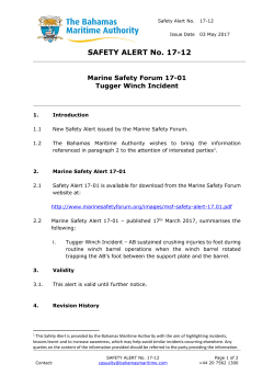 SAFETY ALERT No. 17-12 - The Bahamas Maritime Authority