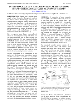 IN-VITRO BLOCKAGE OF A SIMULATED VASCULAR SYSTEM