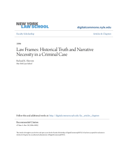 Law Frames: Historical Truth and Narrative Necessity in a Criminal