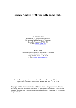 Demand Analysis for Shrimp in the United States