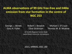 ALMA observations of 99 GHz free‐free and H40alpha emission