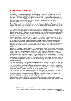 Colonial life in America. - SDCOE | PowerSchool Learning