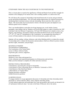 Citizenship Lesson Plan - The Dred Scott Heritage Foundation