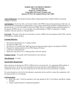 HARDWARE LAB 5/DESIGN PROJECT Finite State Machine Design