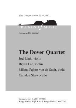 Dover String Quartet 05/06/2017