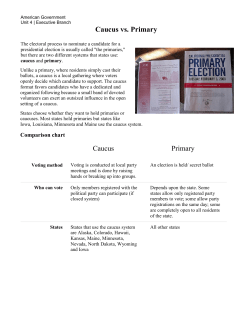 Primary and Caucus - Reading