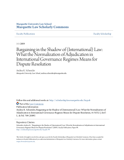 Bargaining in the Shadow of (International) Law