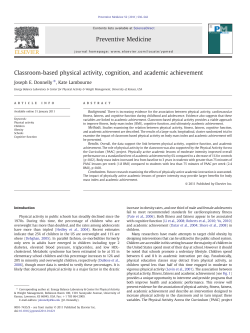 Classroom-based physical activity, cognition, and academic