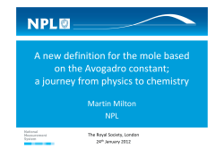 A new definition for the mole based on the Avogadro constant