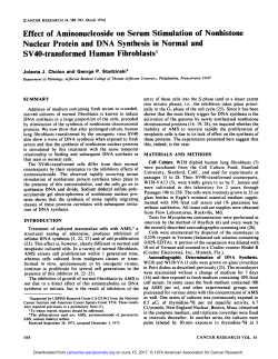 Effect of Aminonucleoside on Serum Stimulation
