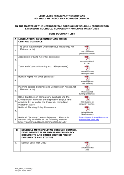 Lend Lease Partnership and Solihull Metropolitan Borough Council