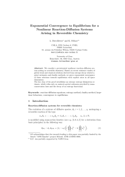 Exponential Convergence to Equilibrium for a Nonlinear Reaction