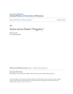 Active rest in Dante`s "Purgatory" - ScholarWorks @ UMT