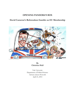 OPENING PANDORA`S BOX - Yale Political Science