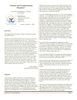 Journey and Transformation: Purgatory