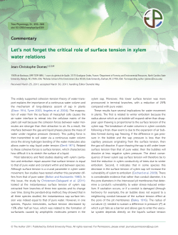 Let`s not forget the critical role of surface tension