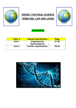 grade 7 natural science term one: life and living contents