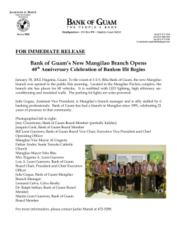 Jan. 30 - Bank of Guam
