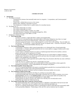 Business Associations Outline