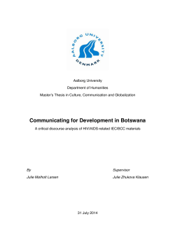 Communicating for Development in Botswana