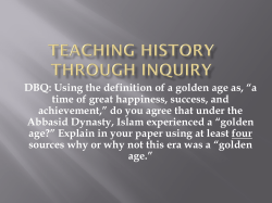 DBQ: Using the definition of a golden age as, &ldquo;a time of great