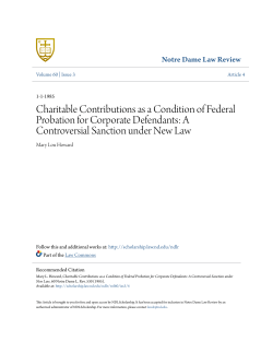 Charitable Contributions as a Condition of